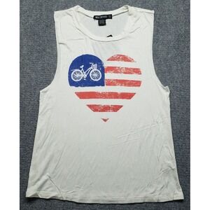 Miss Chievous Shirt Womens Small Sleeveless Heart Bicycle Graphic Summer Top New
